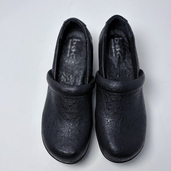 B.O.C. BORN NADIYYA Women's Black Ostrich Print Comfort Clog US 8M Boho, Casual - Picture 6 of 11
